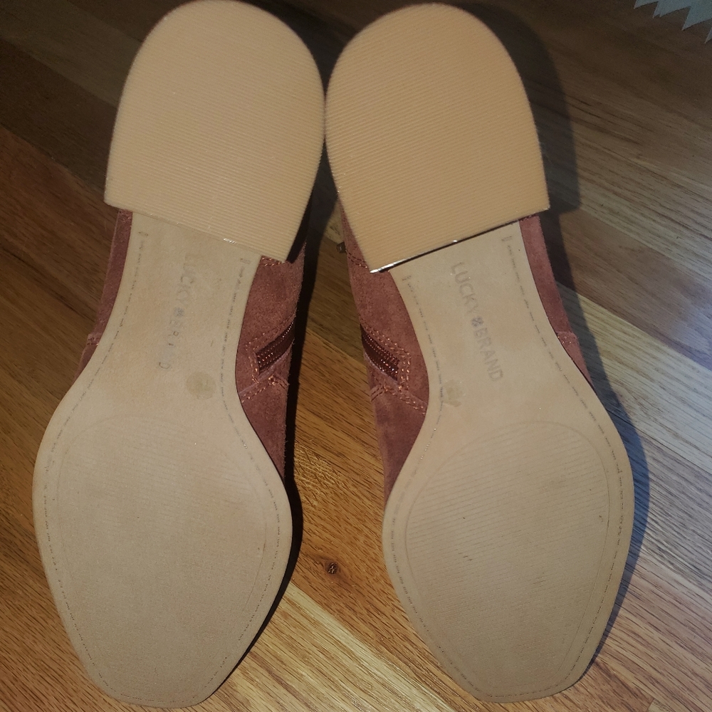 Lucky brand Laidem Bootie cognac suede - Picture 5 of 8